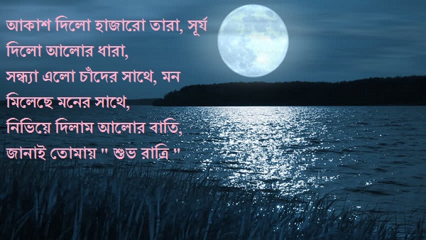 good night sms bangla