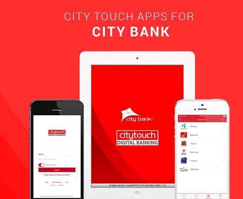 City bank and citytouch app